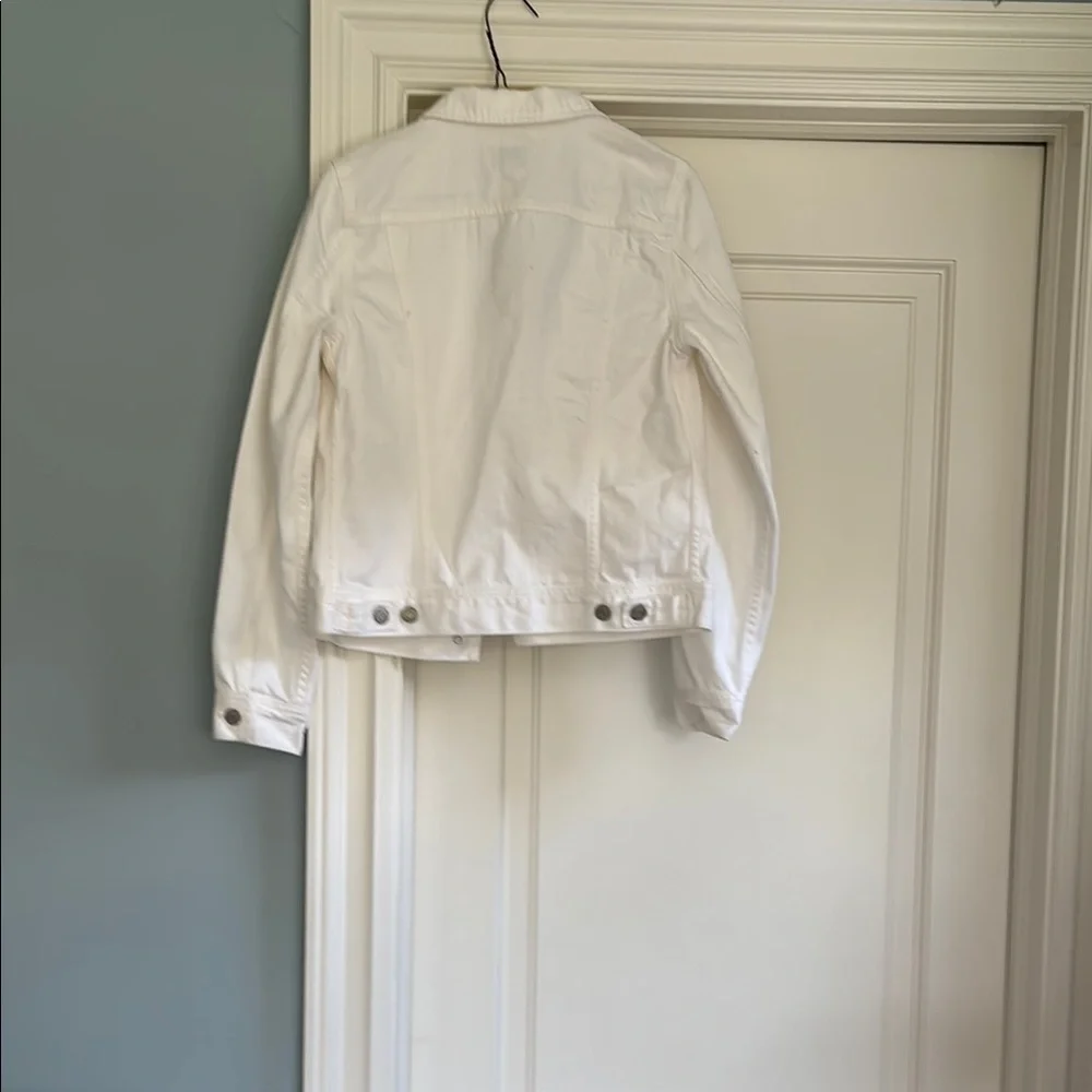 J. Crew Classic White Denim Jacket XS